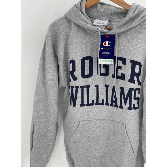 Champion Roger Williams University Hooded Sweatshirt Men Small Gray New - Picture 2 of 12